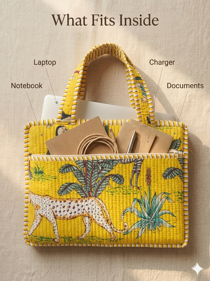 Lemon Yellow Tropical Laptop Sleeve