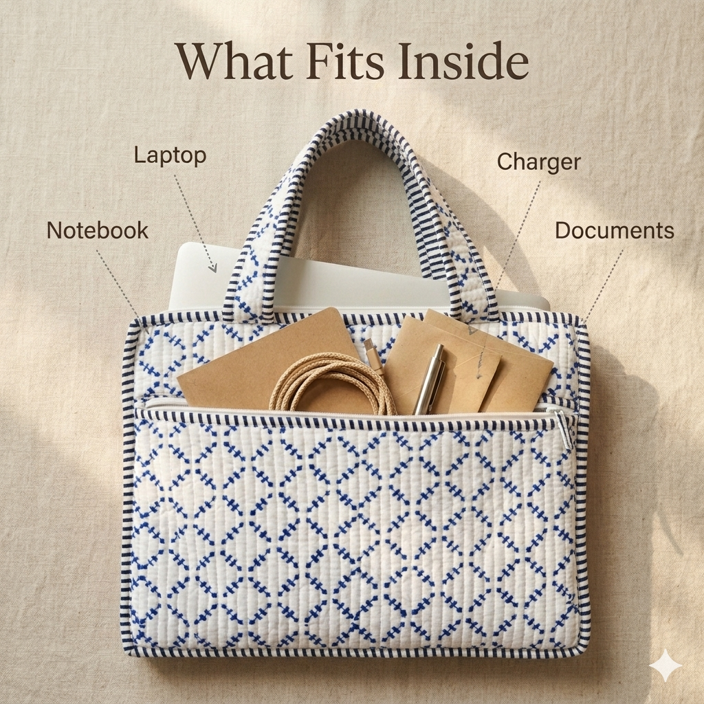 Indigo Grid Laptop Sleeve