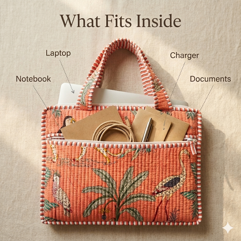 Peach Tropical Laptop Sleeve