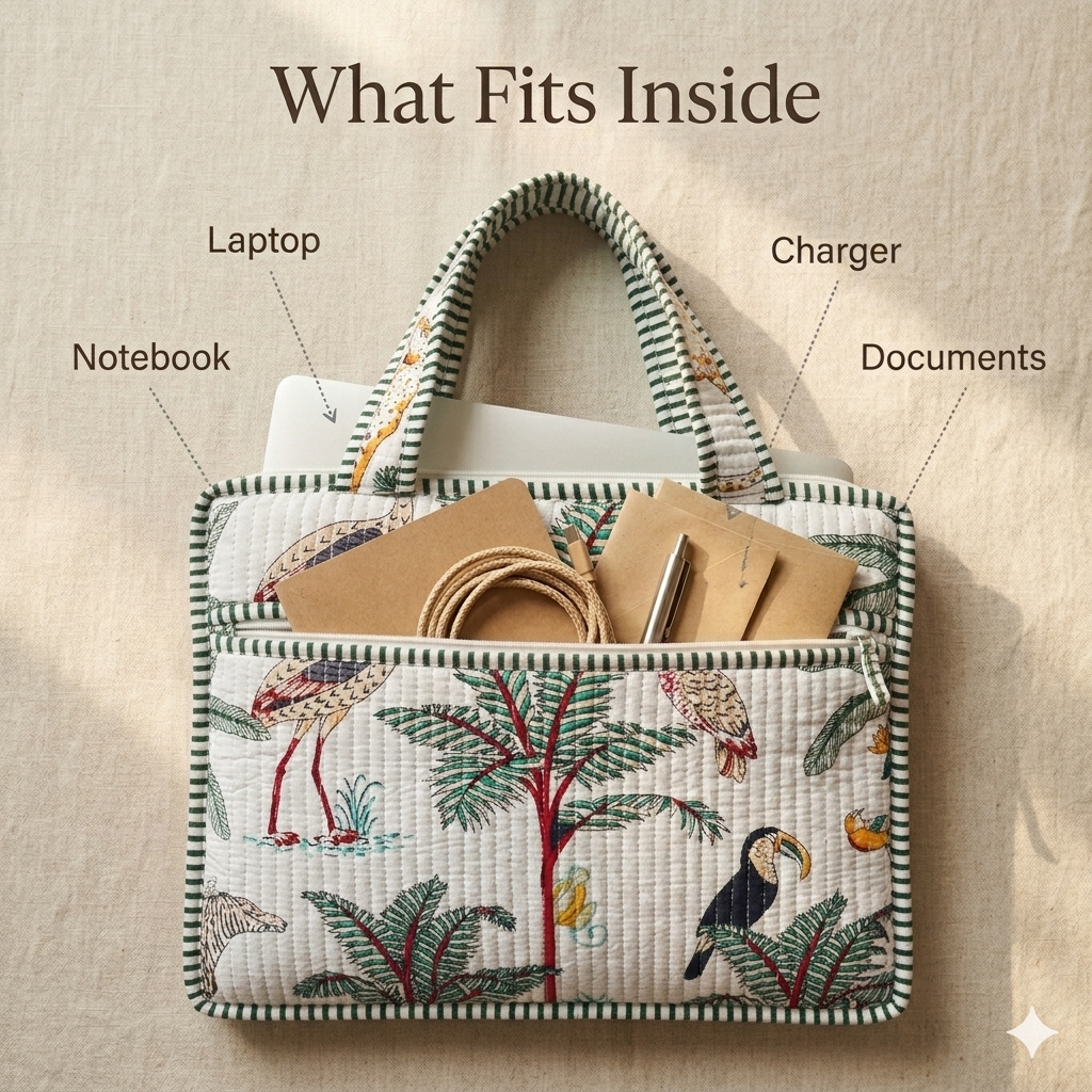 White Tropical Laptop Sleeve