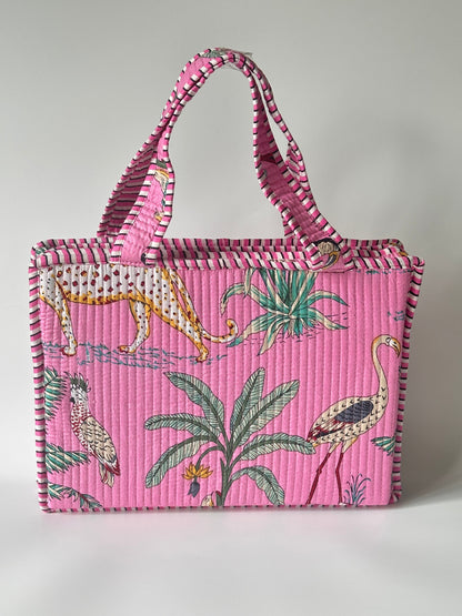 Baby pink Tropical Laptop Sleeve