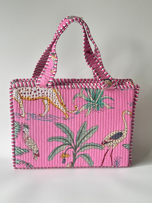 Baby pink Tropical Laptop Sleeve