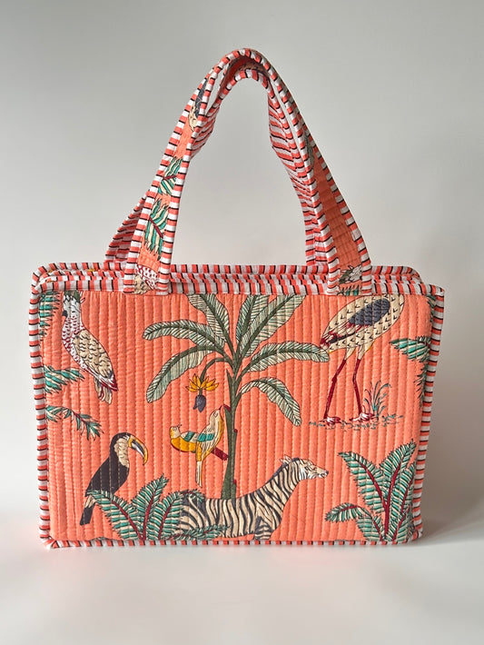 Peach Tropical Laptop Sleeve