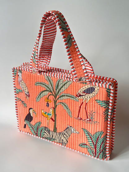 Peach Tropical Laptop Sleeve