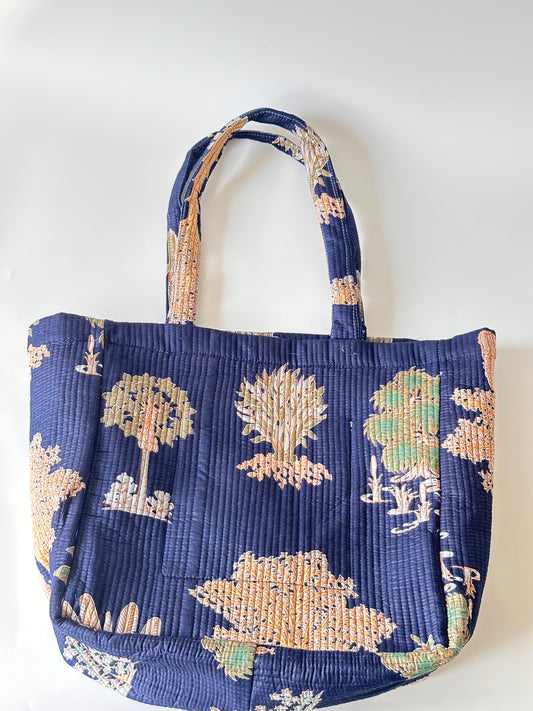 Indigo Desert Round Tote