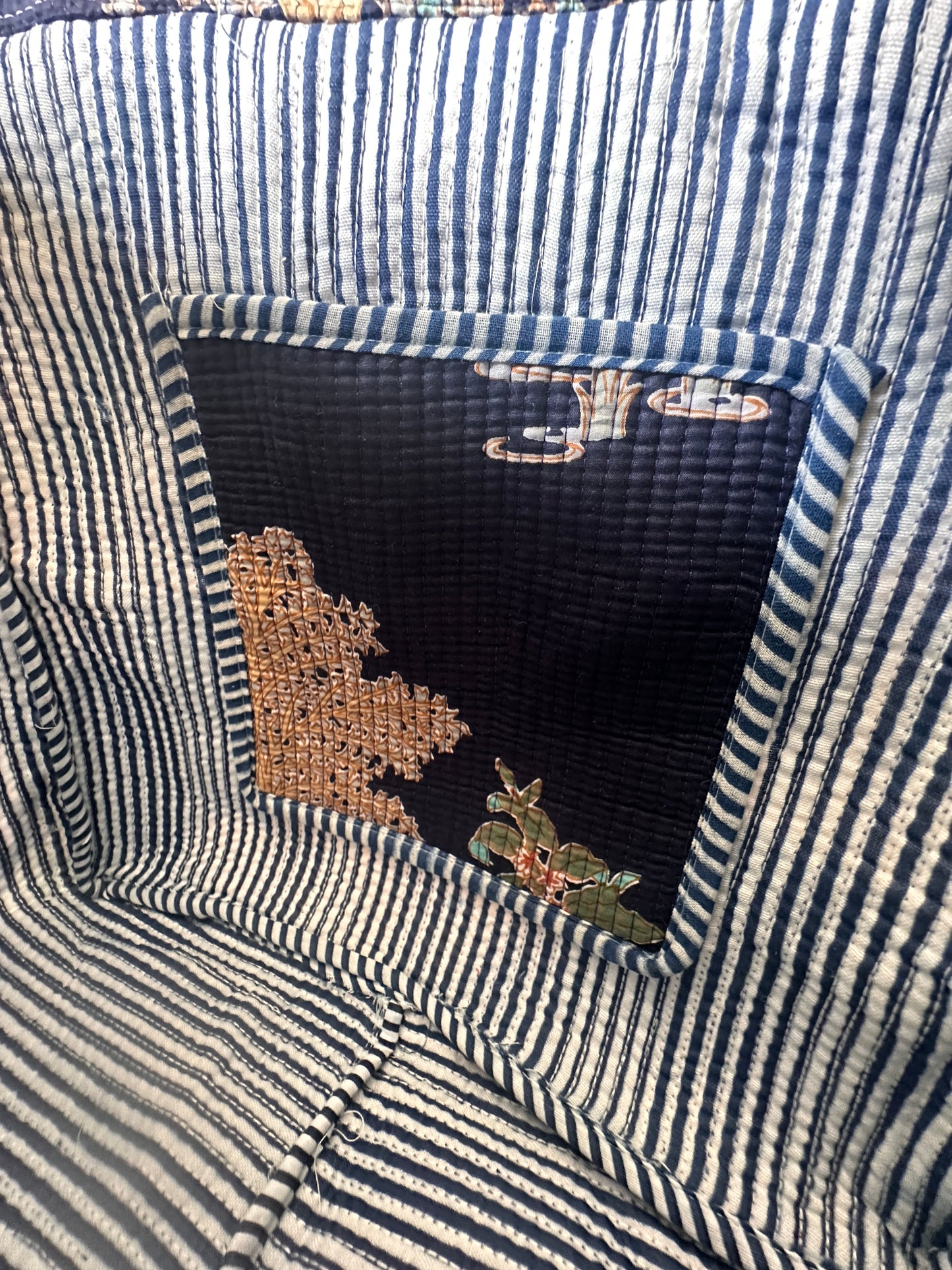 Indigo Desert Round Tote