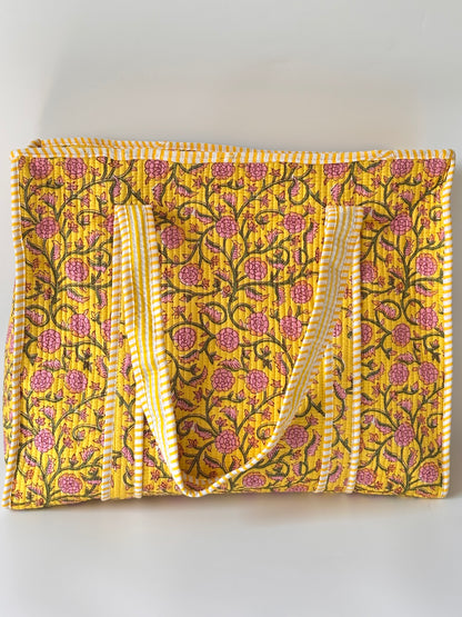 Daisy Yellow Rectangular Tote