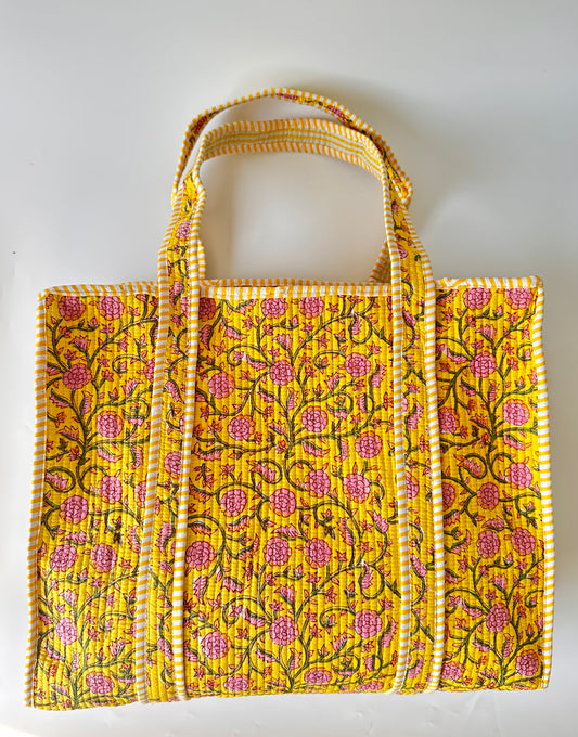 Daisy Yellow Rectangular Tote