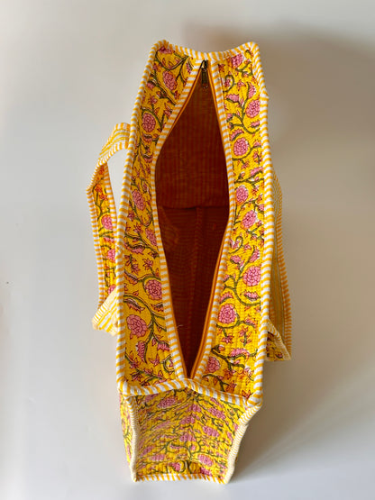 Daisy Yellow Rectangular Tote