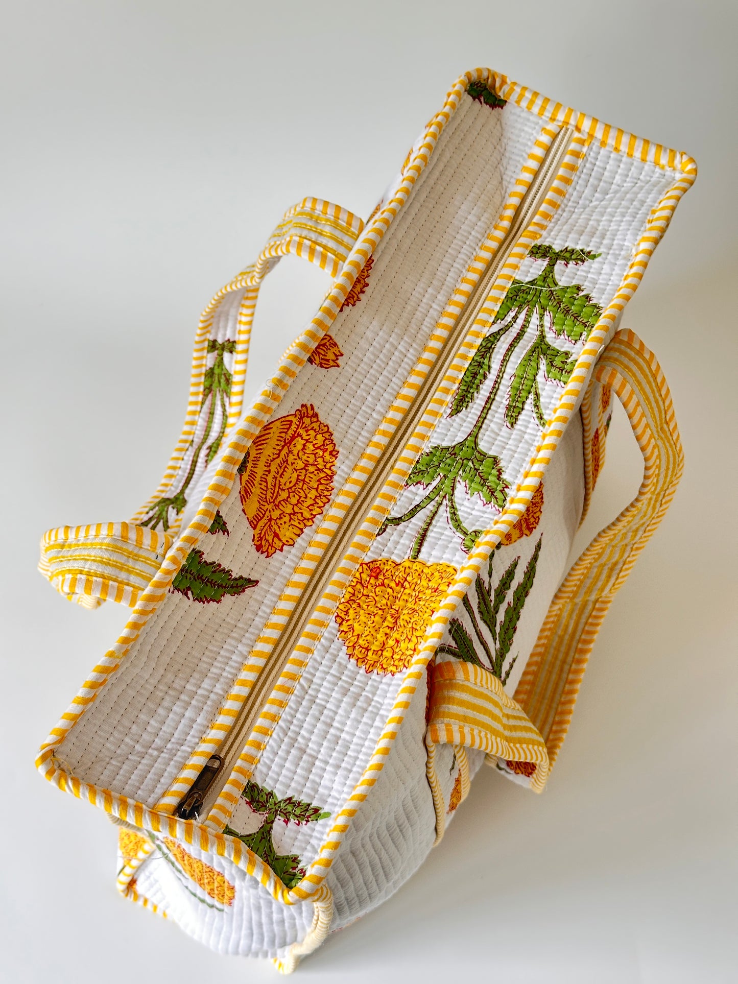 SunFlower White Rectangular Tote