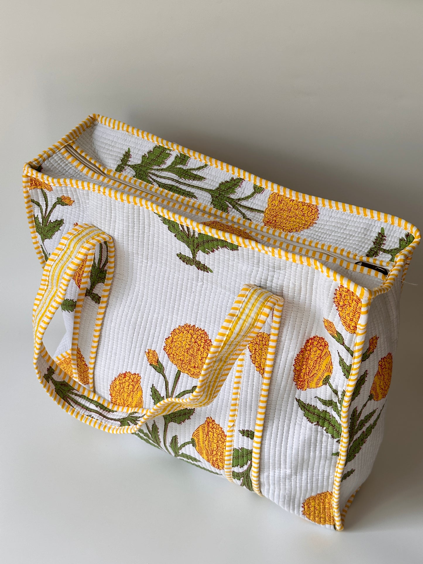 SunFlower White Rectangular Tote